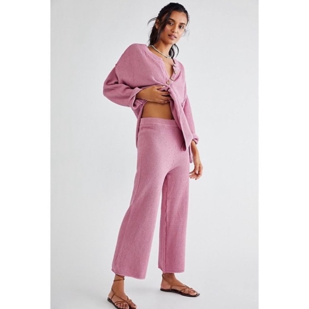 Free People Hailee Sweater Set-Smoked Pink